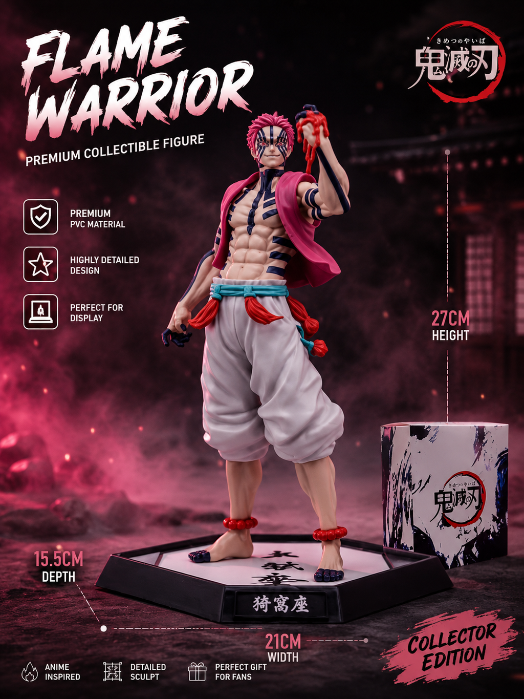 Fire Hashira Anime Action Figure – Premium Collectible Statue