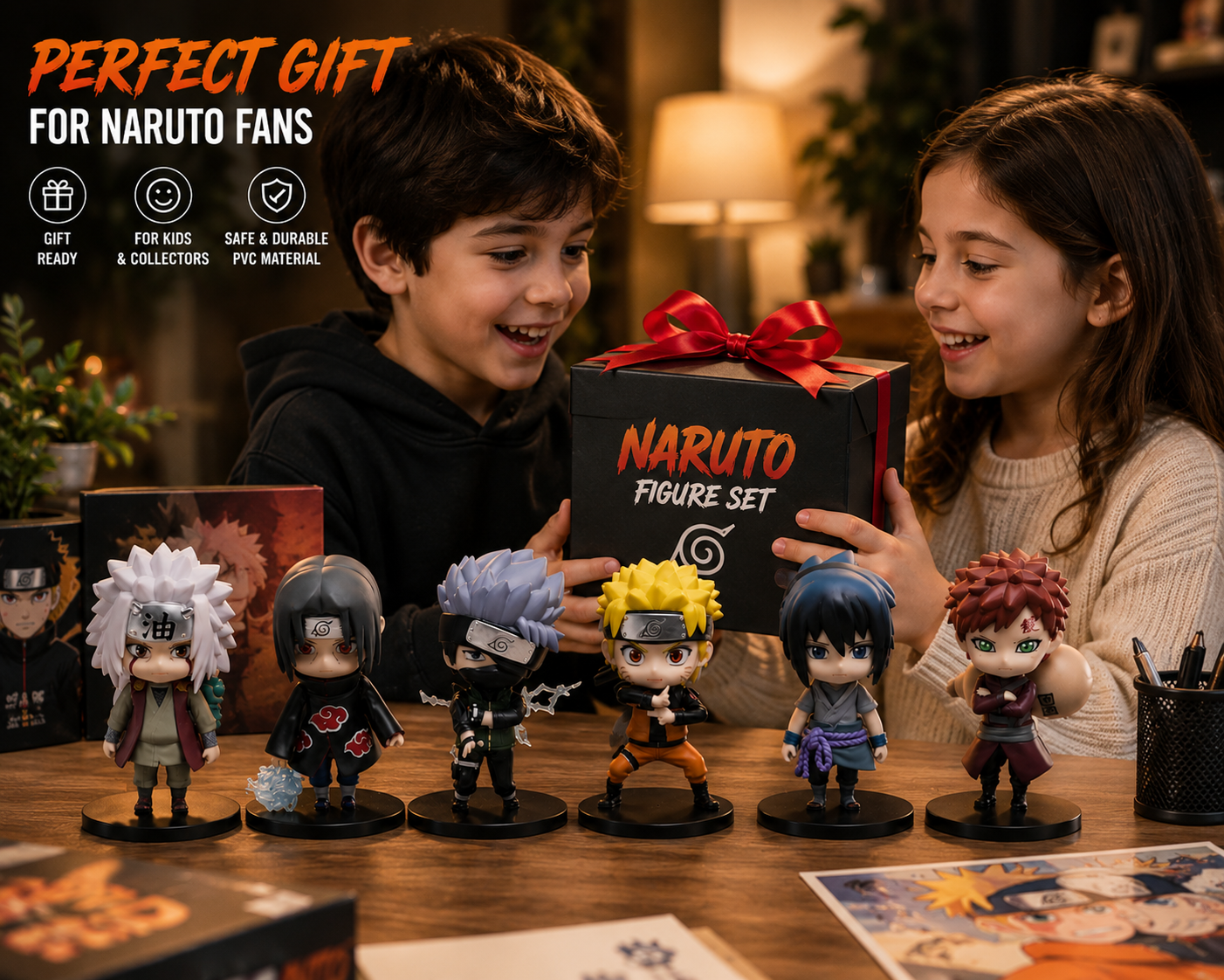 Ninja Warrior Anime Mini Figure Set – 6PCS Collectible Edition